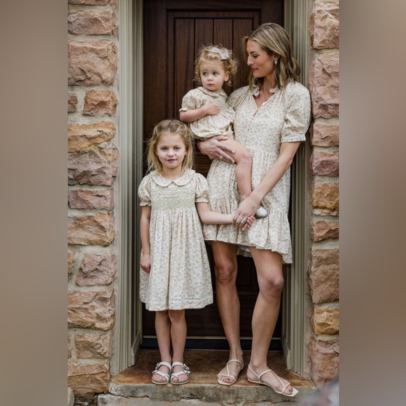 Floral Cream Mini Dress - Picture 3 of 13